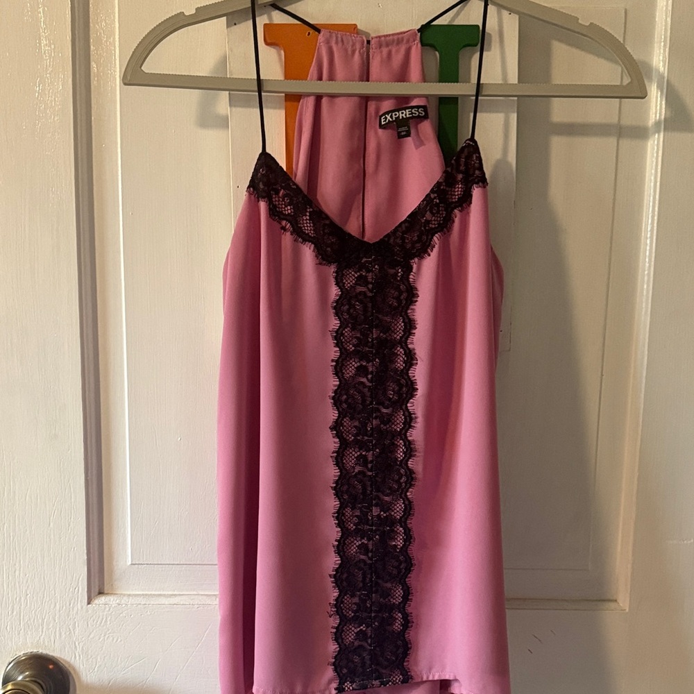 Express Blush and Ebony Lace Chemise